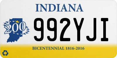 IN license plate 992YJI