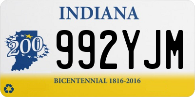 IN license plate 992YJM