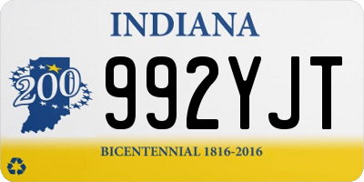 IN license plate 992YJT