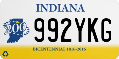 IN license plate 992YKG