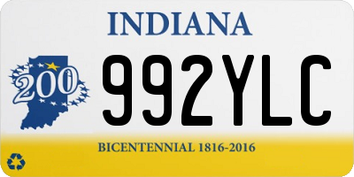 IN license plate 992YLC