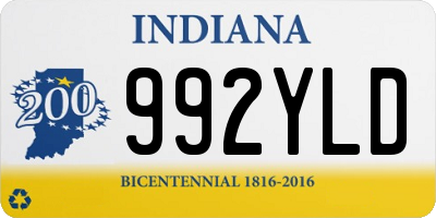 IN license plate 992YLD