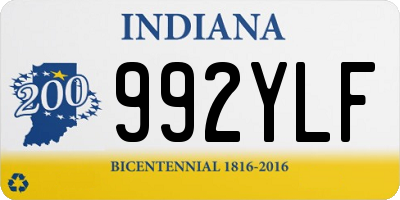 IN license plate 992YLF