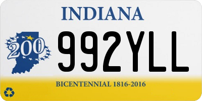 IN license plate 992YLL