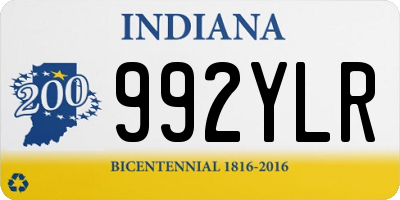 IN license plate 992YLR