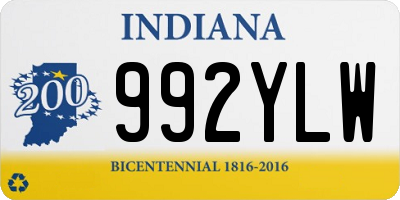 IN license plate 992YLW