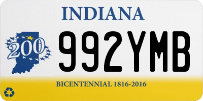 IN license plate 992YMB