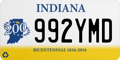 IN license plate 992YMD