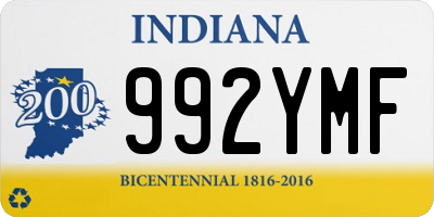 IN license plate 992YMF