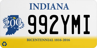 IN license plate 992YMI