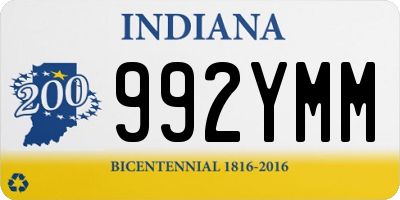 IN license plate 992YMM