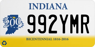 IN license plate 992YMR