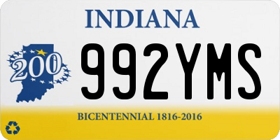 IN license plate 992YMS