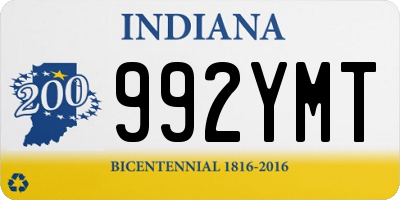 IN license plate 992YMT