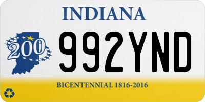 IN license plate 992YND