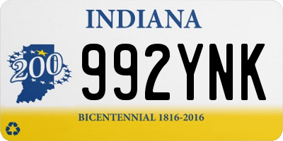 IN license plate 992YNK