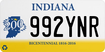 IN license plate 992YNR