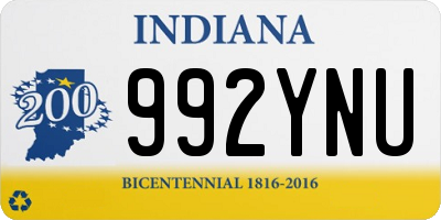 IN license plate 992YNU