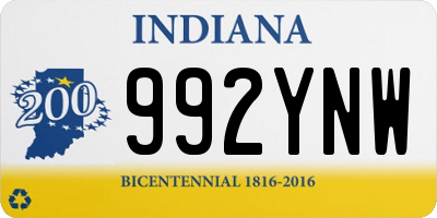 IN license plate 992YNW