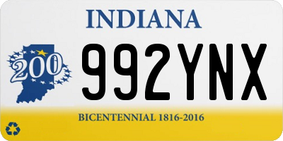 IN license plate 992YNX