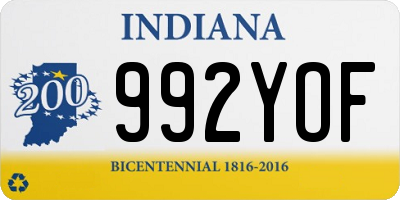 IN license plate 992YOF