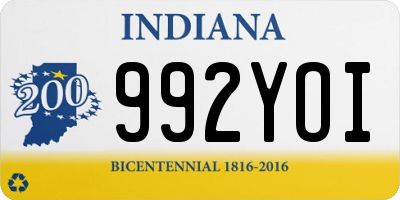 IN license plate 992YOI