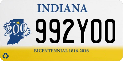 IN license plate 992YOO