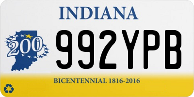 IN license plate 992YPB