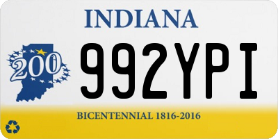 IN license plate 992YPI