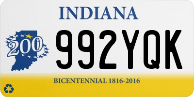 IN license plate 992YQK