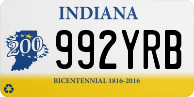 IN license plate 992YRB