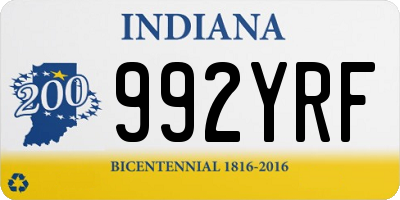 IN license plate 992YRF