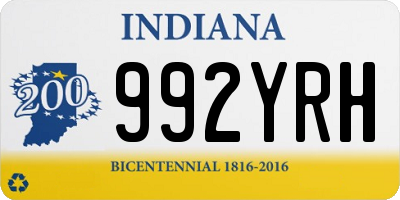 IN license plate 992YRH