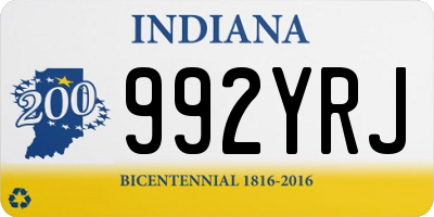 IN license plate 992YRJ