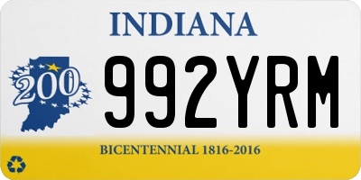 IN license plate 992YRM