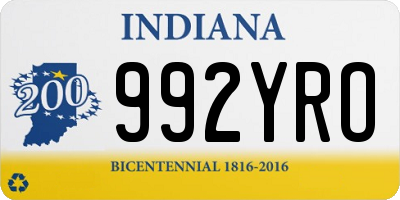 IN license plate 992YRO