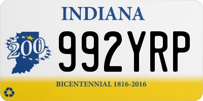 IN license plate 992YRP