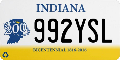 IN license plate 992YSL