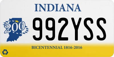 IN license plate 992YSS