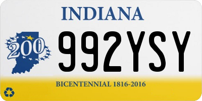 IN license plate 992YSY
