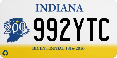 IN license plate 992YTC