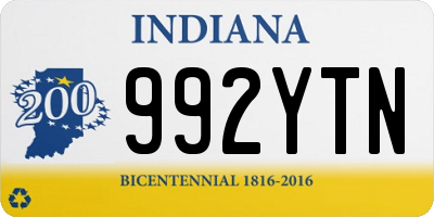 IN license plate 992YTN