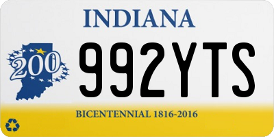 IN license plate 992YTS