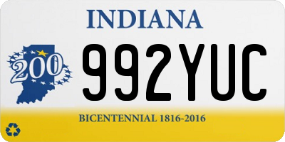 IN license plate 992YUC