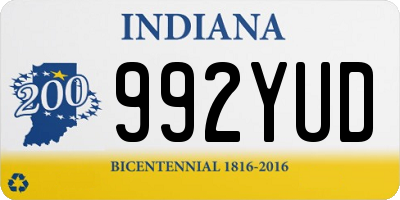 IN license plate 992YUD