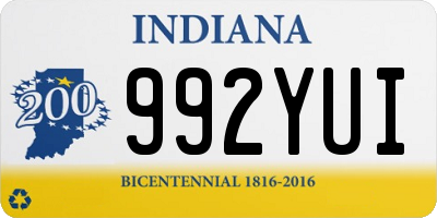 IN license plate 992YUI