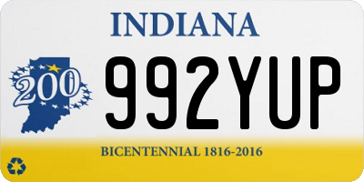 IN license plate 992YUP