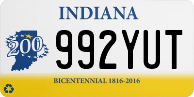 IN license plate 992YUT