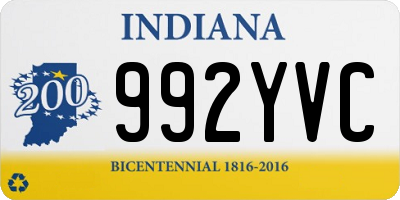 IN license plate 992YVC