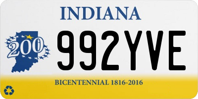 IN license plate 992YVE